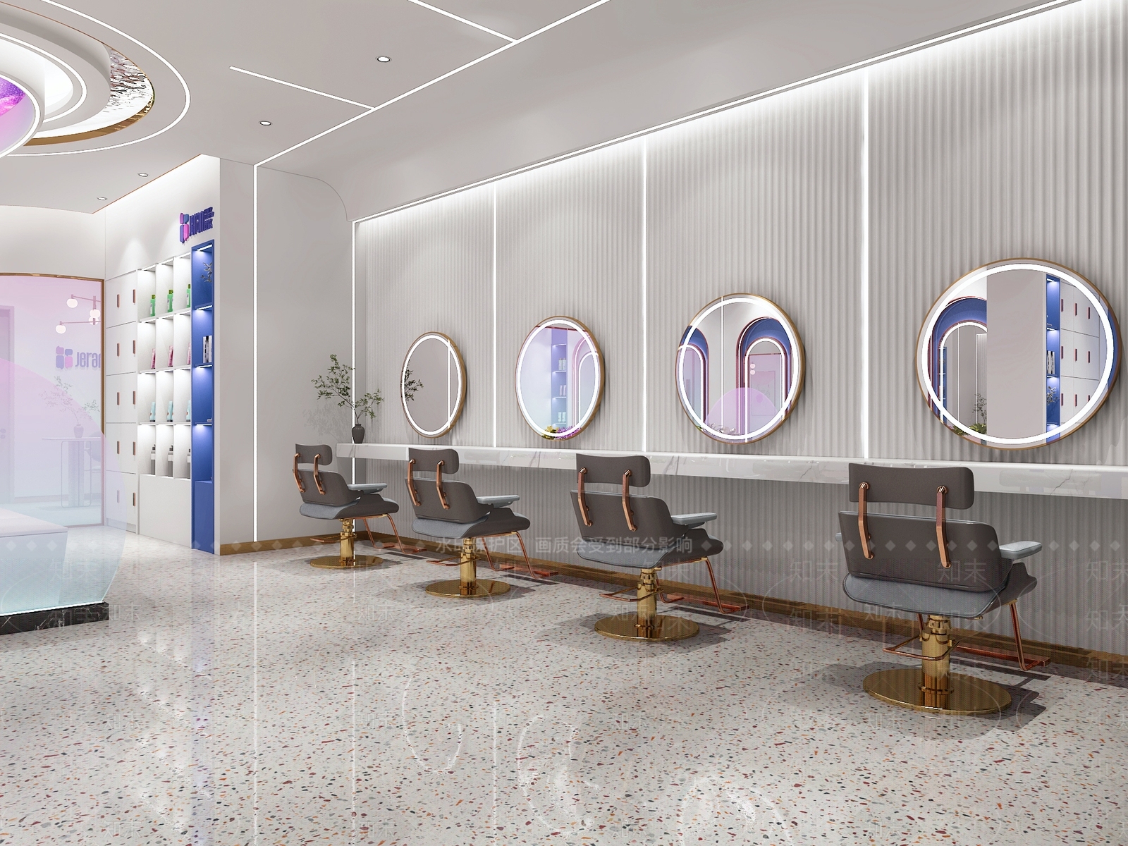 美发店3D模型3D模型下载【ID:1142928171】