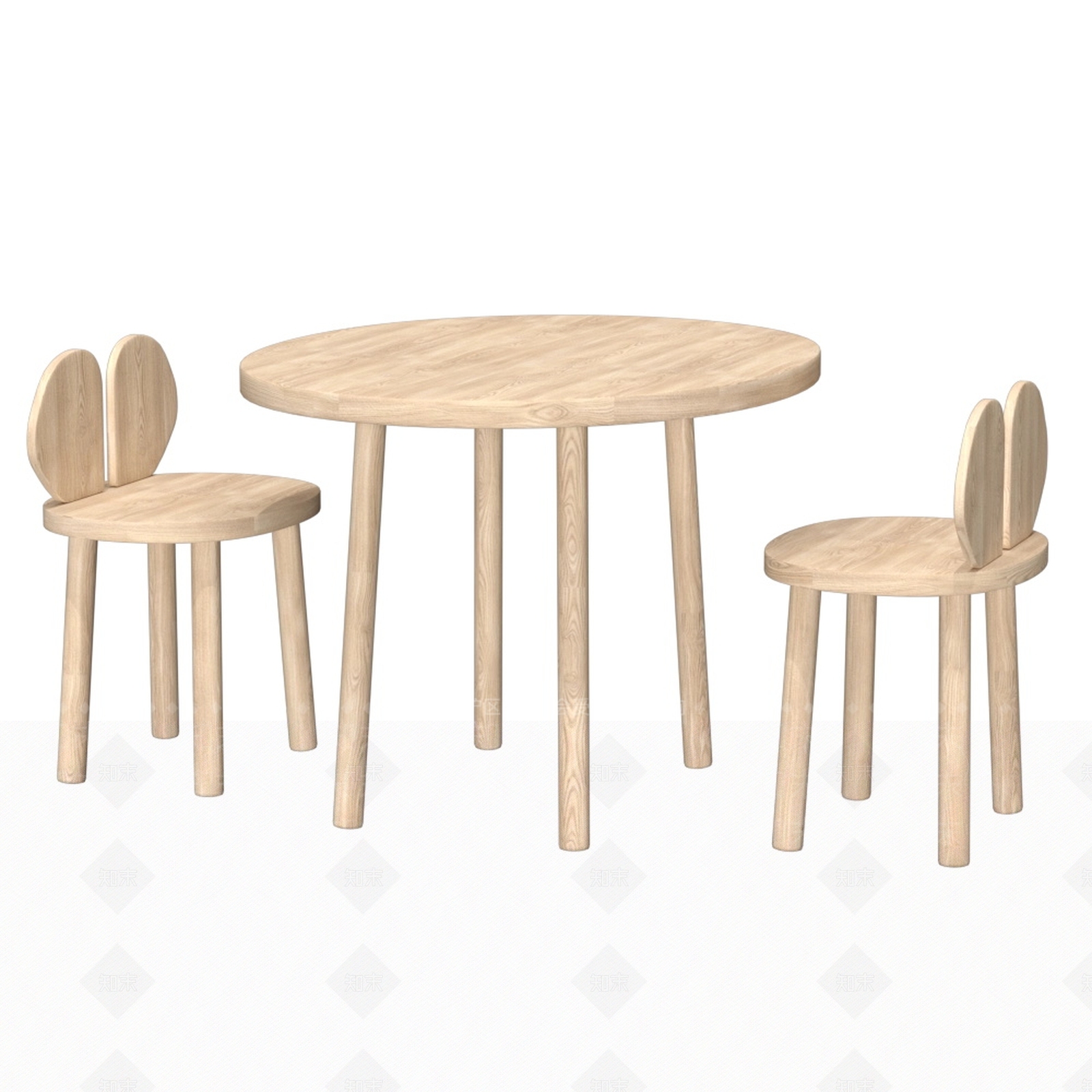 儿童桌椅3D模型下载【ID:1142929786】
