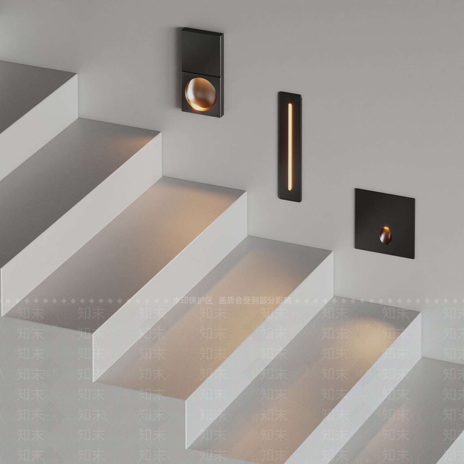 现代人体感应灯3D模型下载【ID:1142932765】