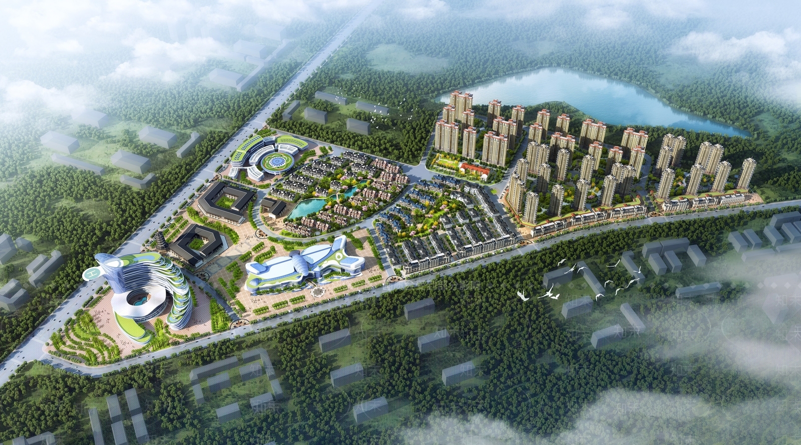 简欧高层住宅3D模型下载【ID:1142937550】