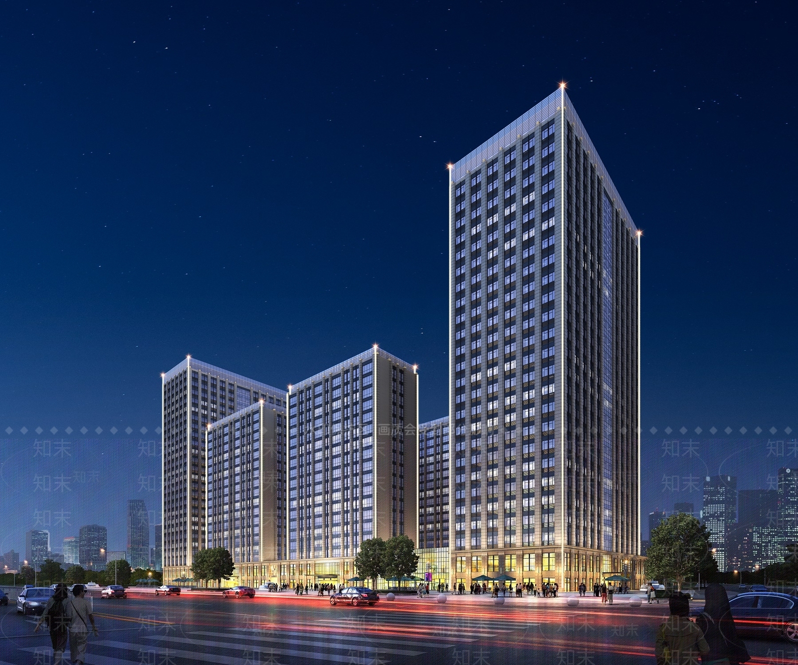 现代公寓楼3D模型下载【ID:1142937648】