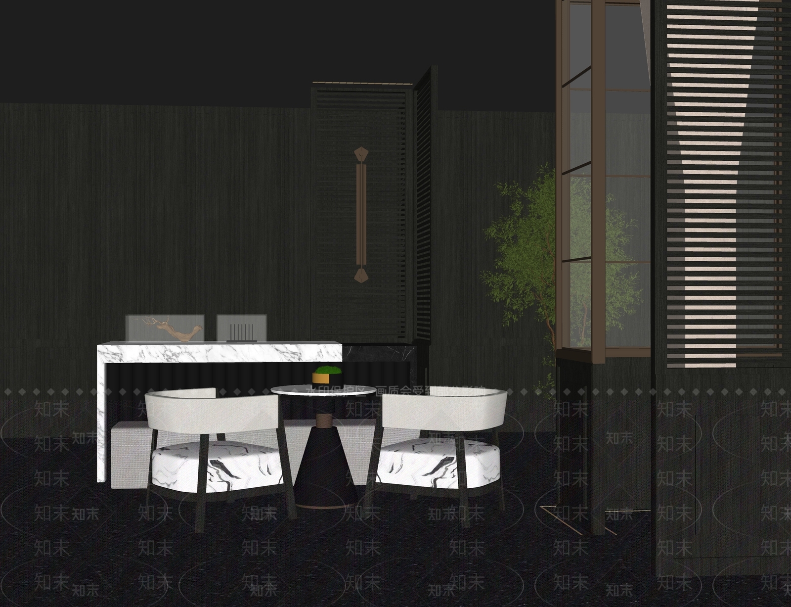现代休息区SU模型下载【ID:1142939605】
