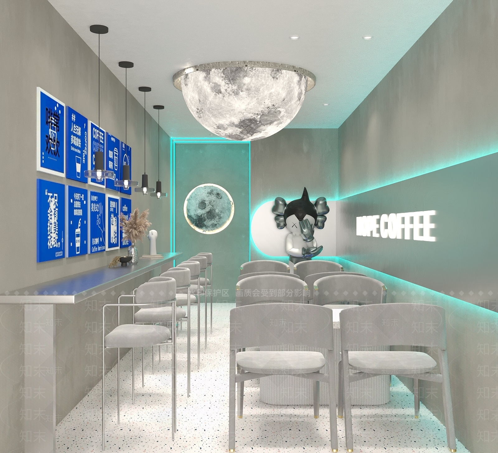 现代奶茶店3D模型下载【ID:1142942839】