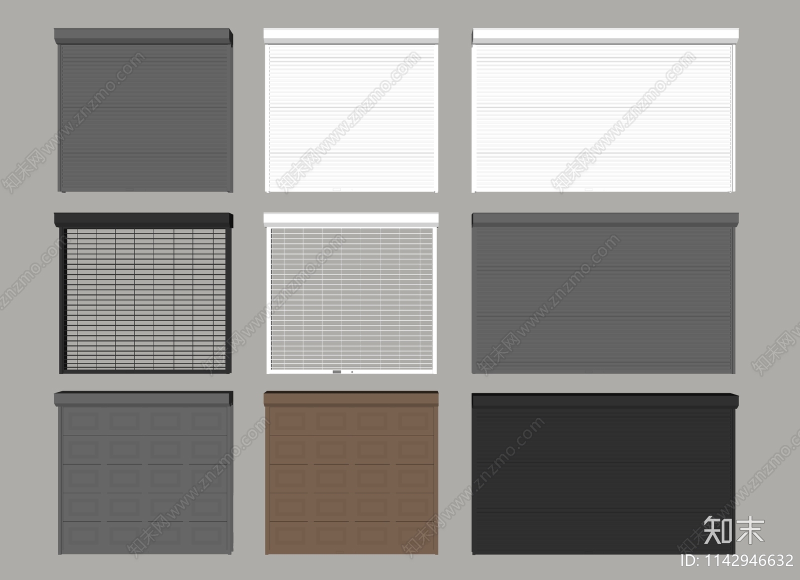 现代卷帘门SU模型下载【ID:1142946632】