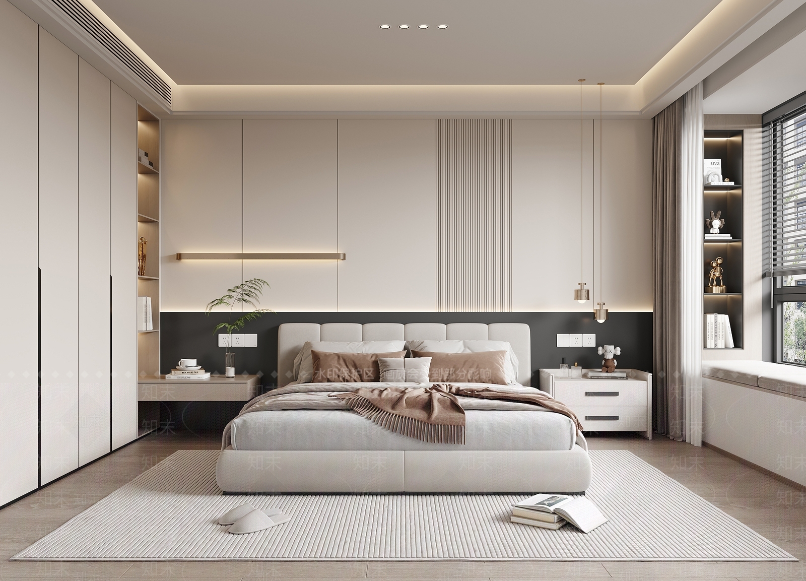 现代家居卧室3D模型下载【ID:1142947985】