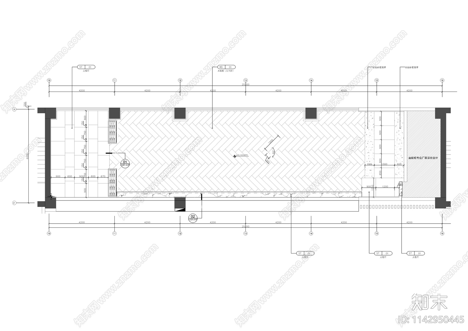 现代酒吧室内cad施工图下载【ID:1142950445】