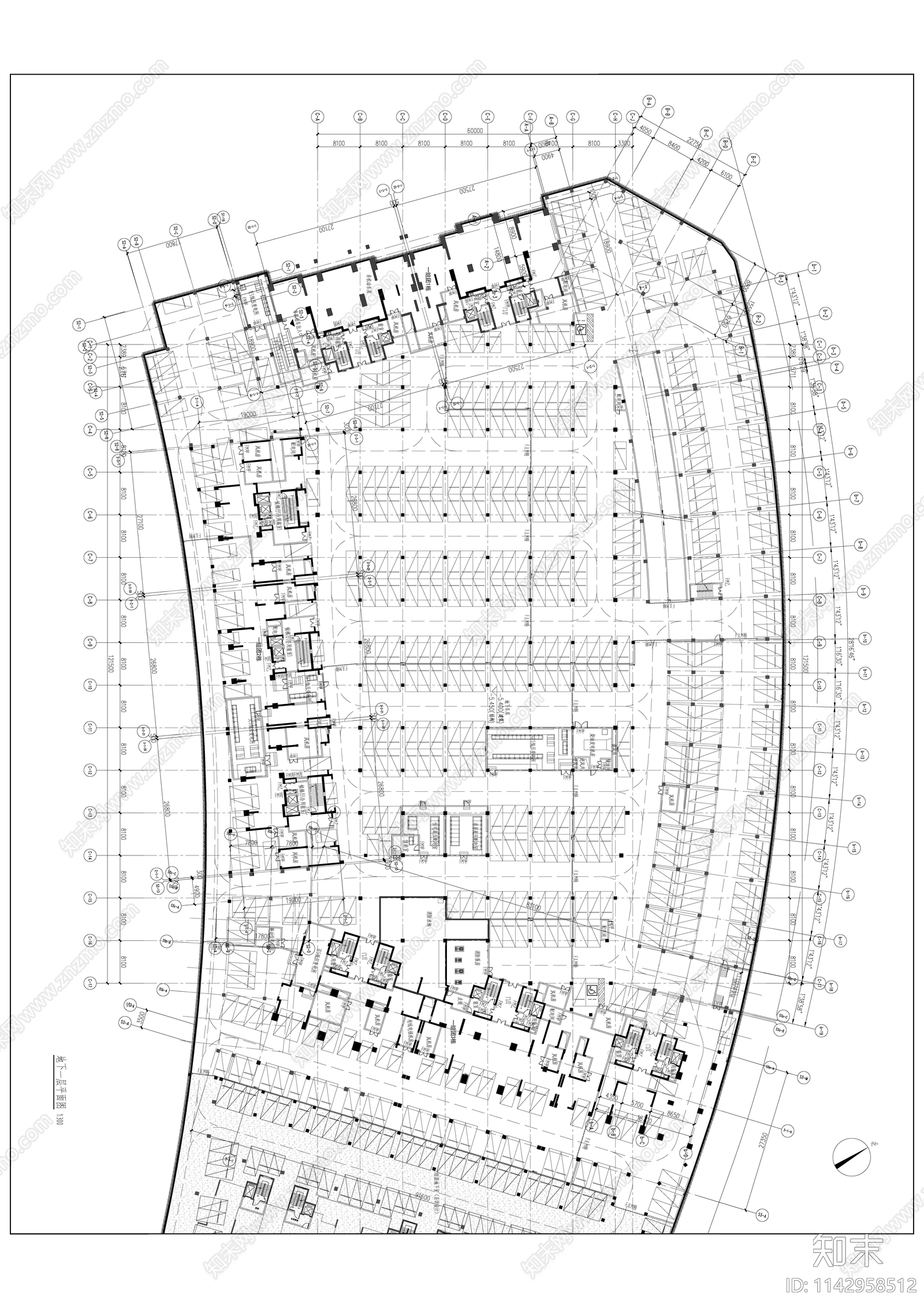 广元万达住宅区建筑cad施工图下载【ID:1142958512】