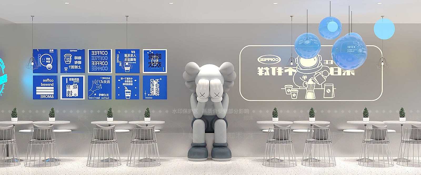 现代奶茶店3D模型下载【ID:1142958668】