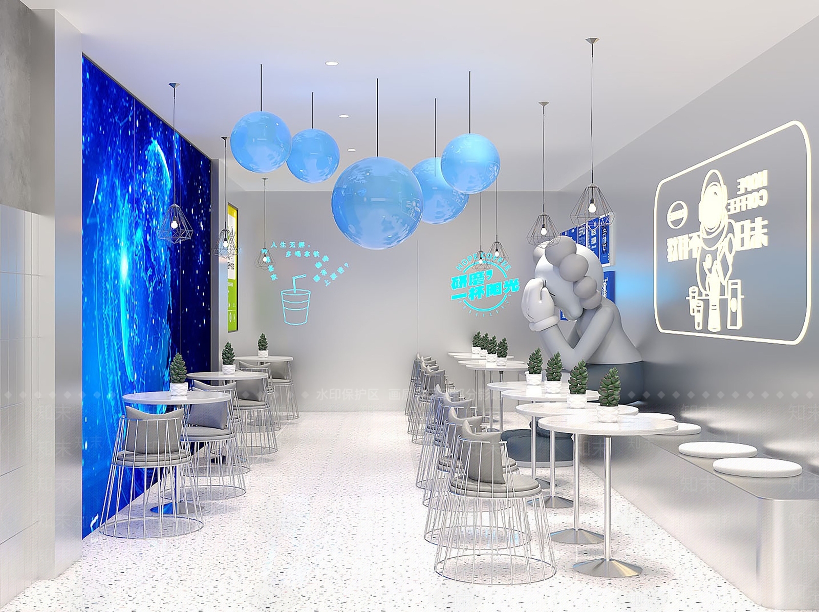 现代奶茶店3D模型下载【ID:1142958668】
