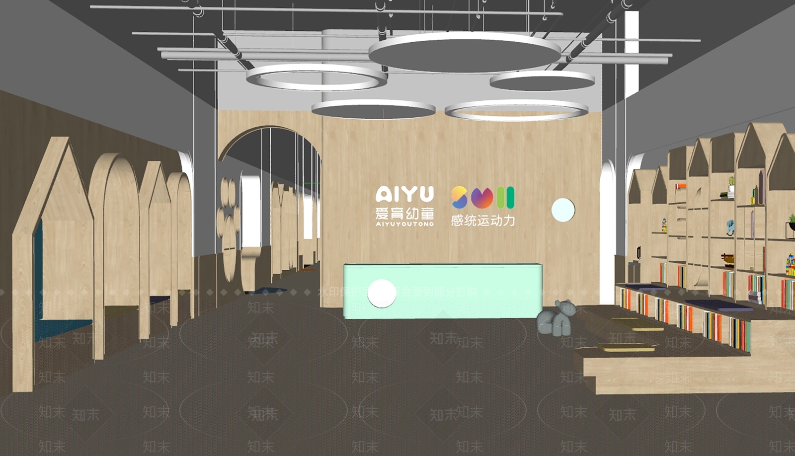 现代幼儿园内部SU模型下载【ID:1142958880】