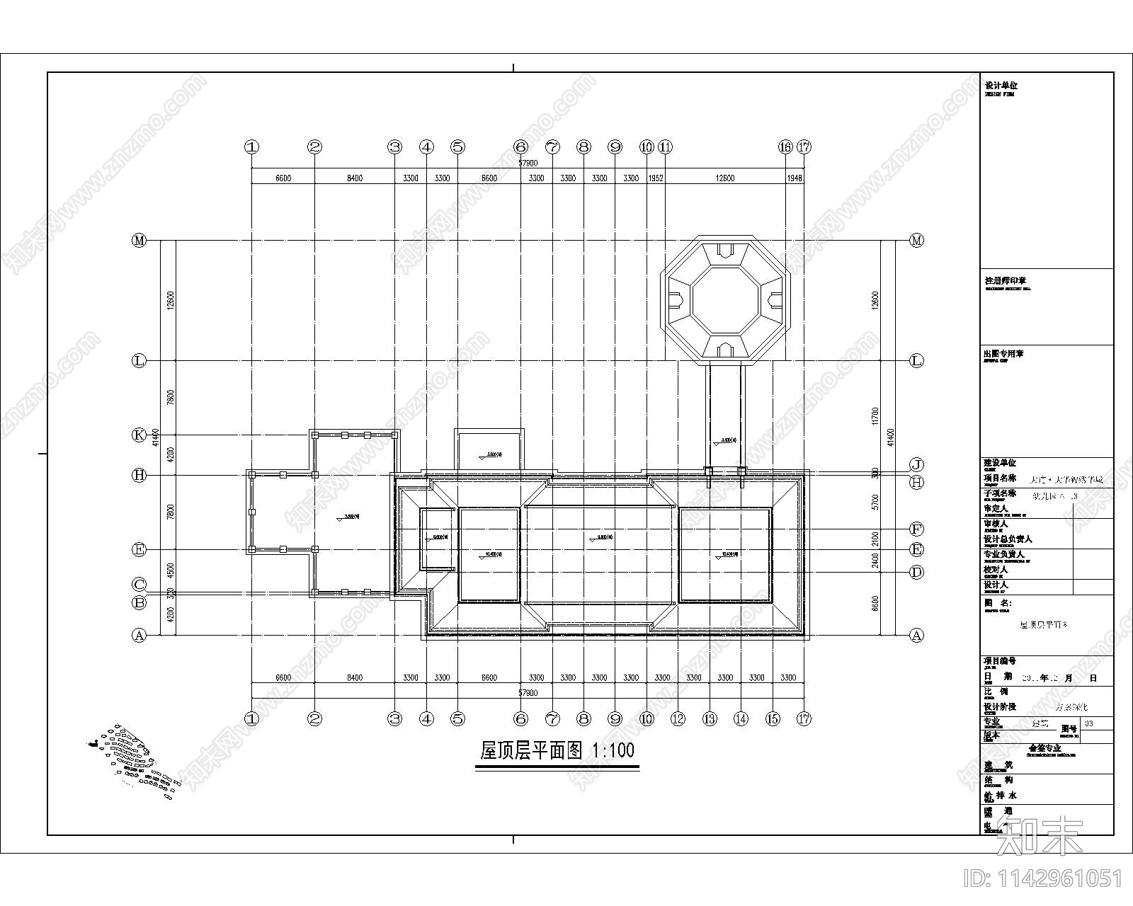 大连大华法式幼儿园建筑cad施工图下载【ID:1142961051】