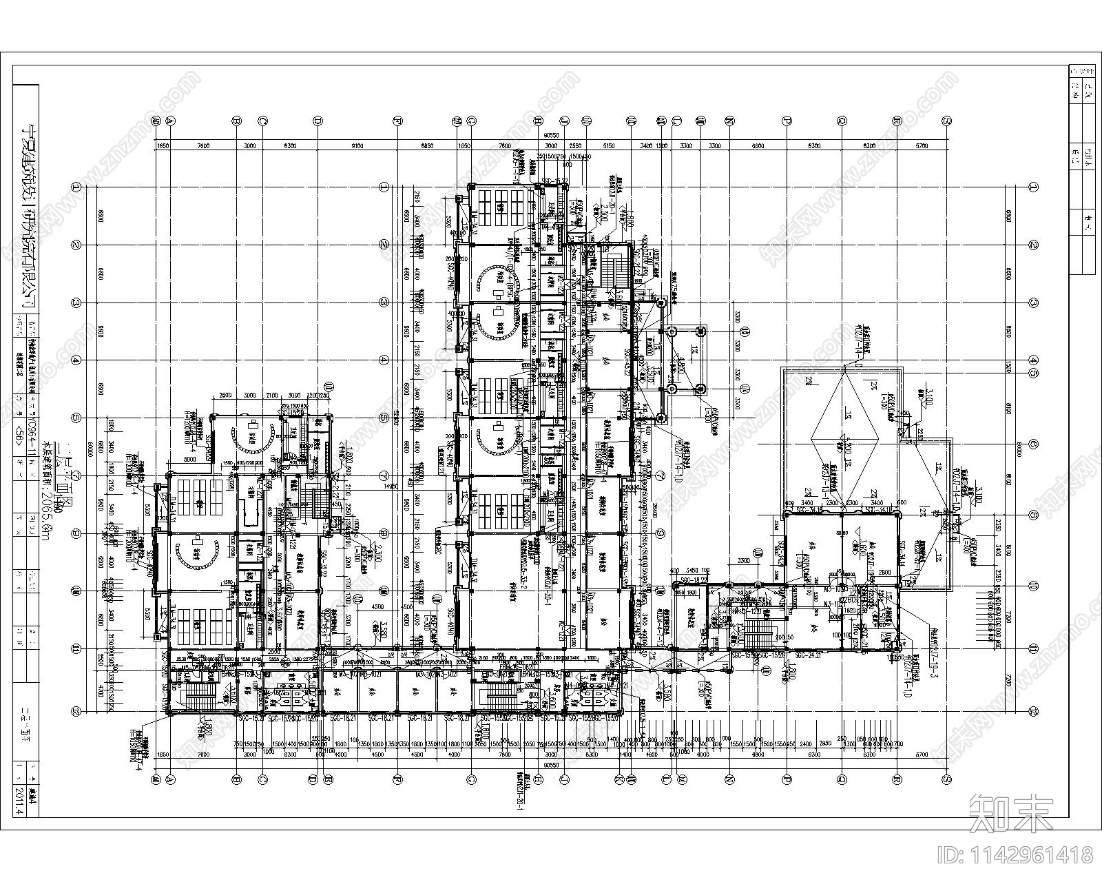 中海银川新古典幼儿园建筑cad施工图下载【ID:1142961418】