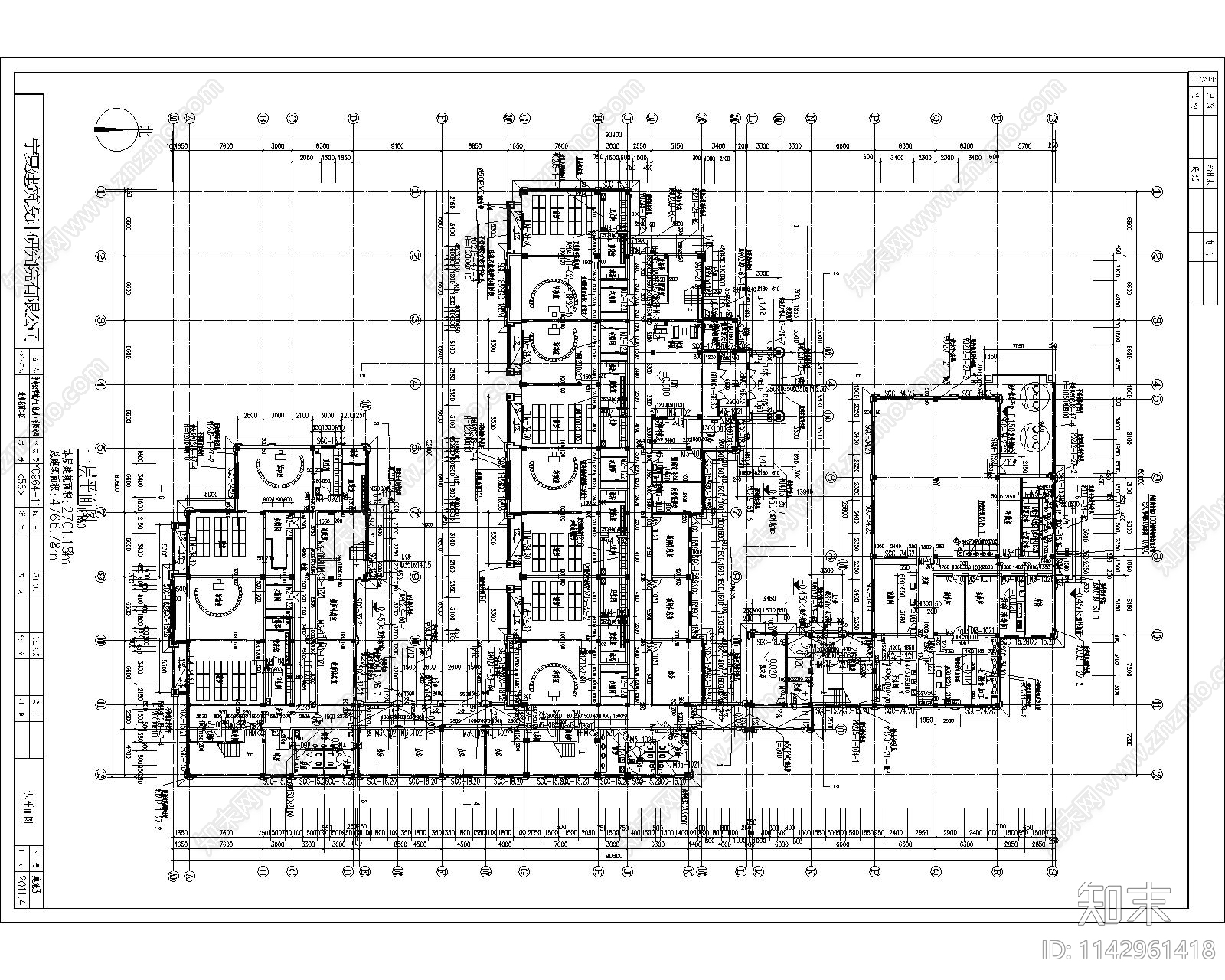 中海银川新古典幼儿园建筑cad施工图下载【ID:1142961418】