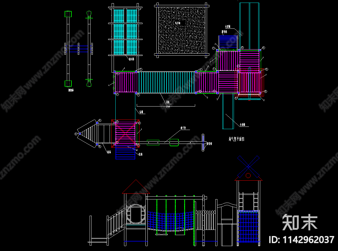 儿童乐园cad施工图下载【ID:1142962037】