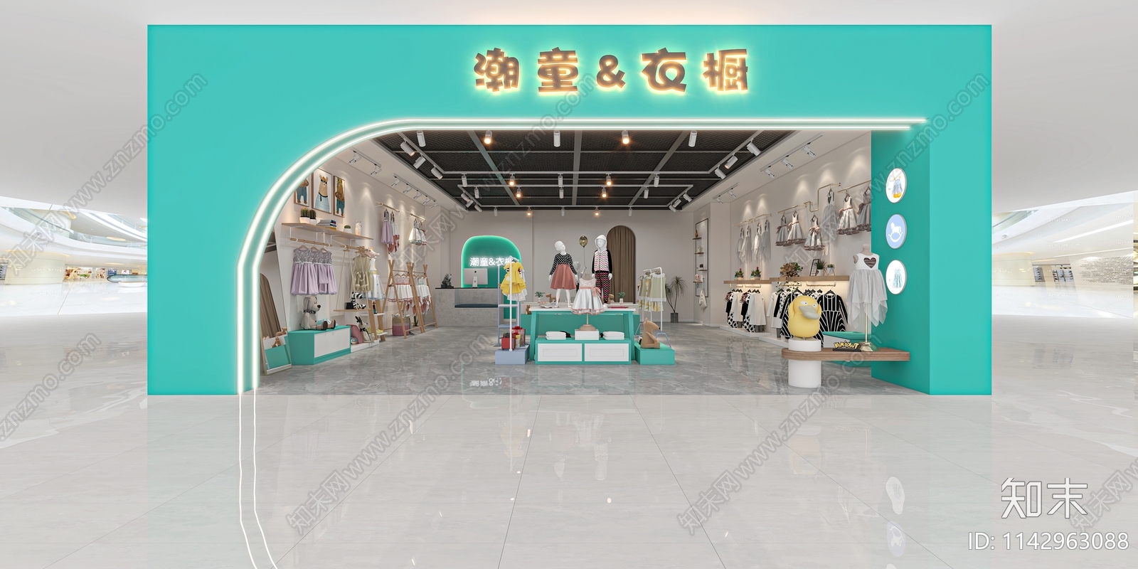 儿童服装鞋店3D模型下载【ID:1142963088】