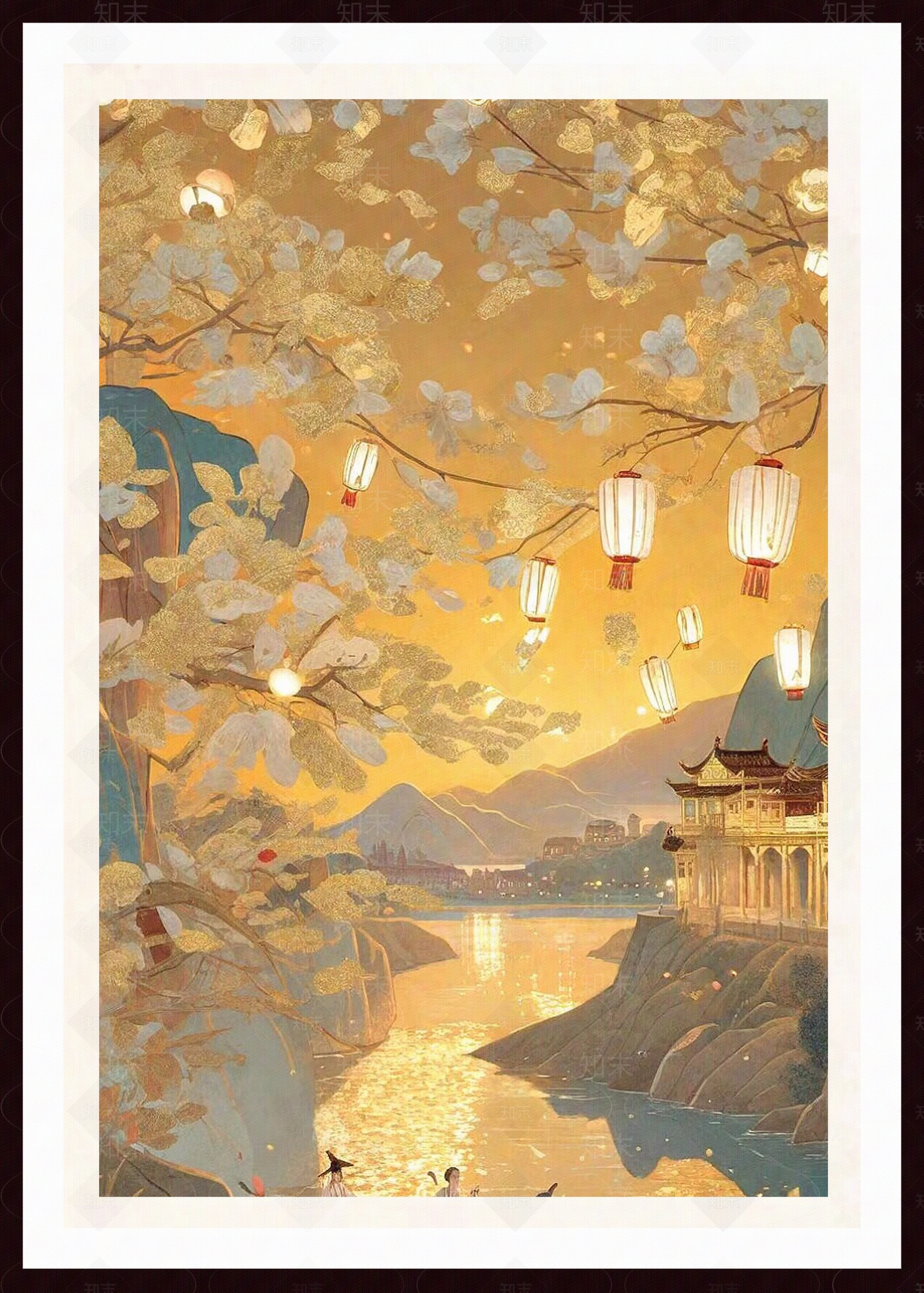 新中式抽象装饰画贴图下载【ID:1142974233】_【知末网贴图库】