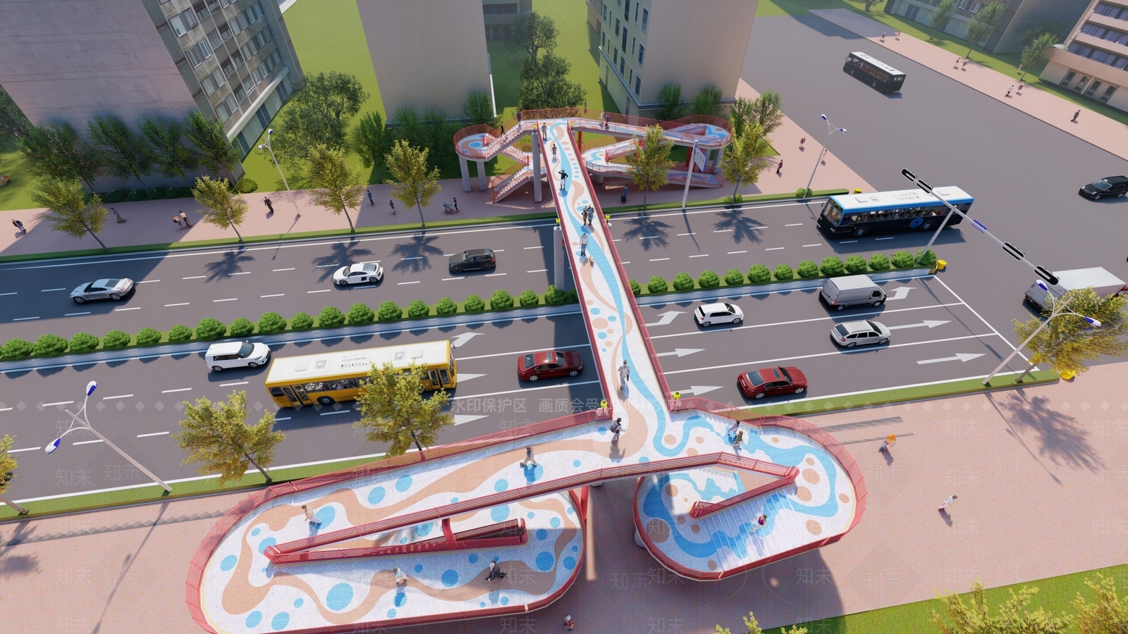 现代人行天桥SU模型下载【ID:1142983511】