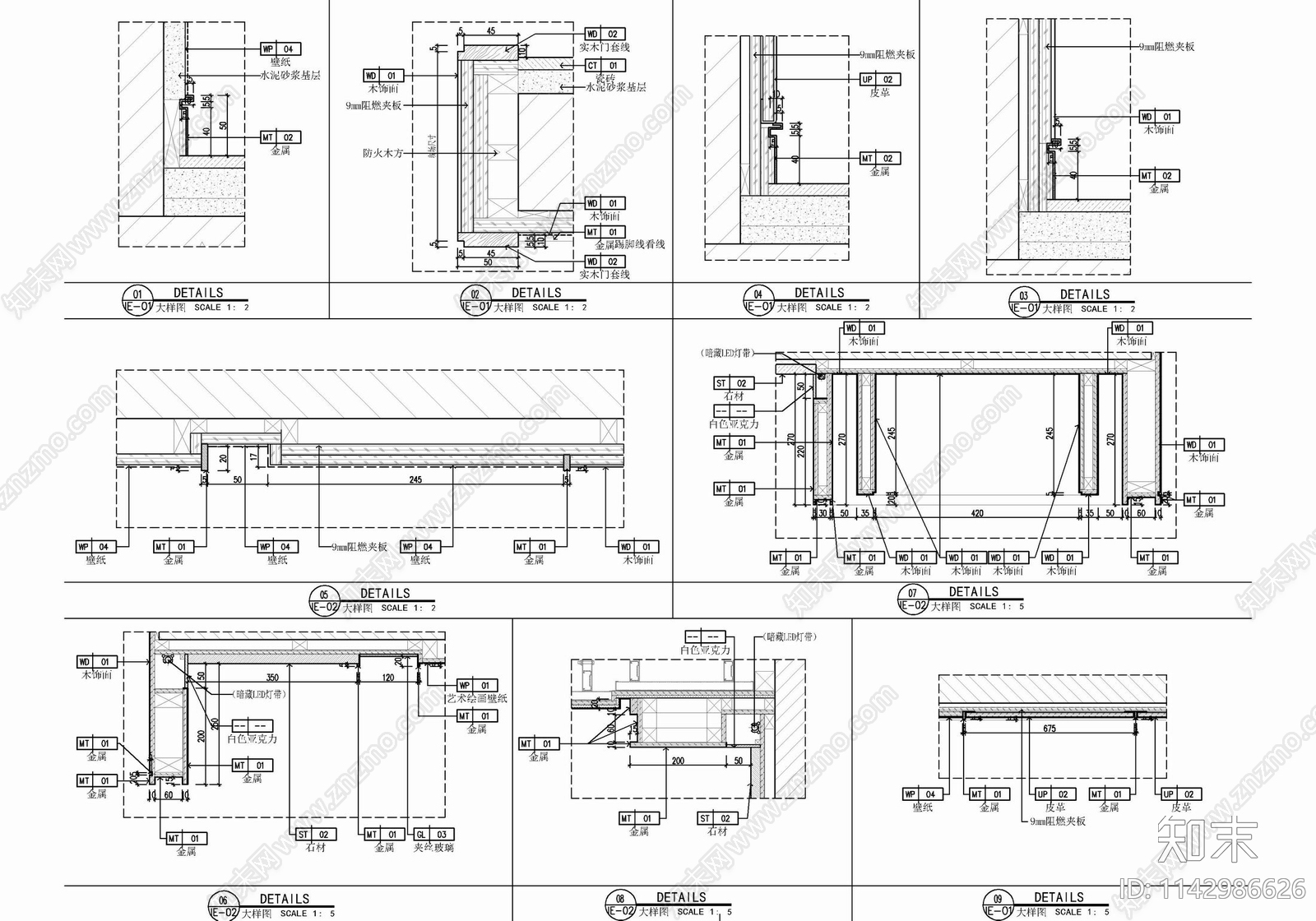 115㎡四居室家装室内施工图下载【ID:1142986626】