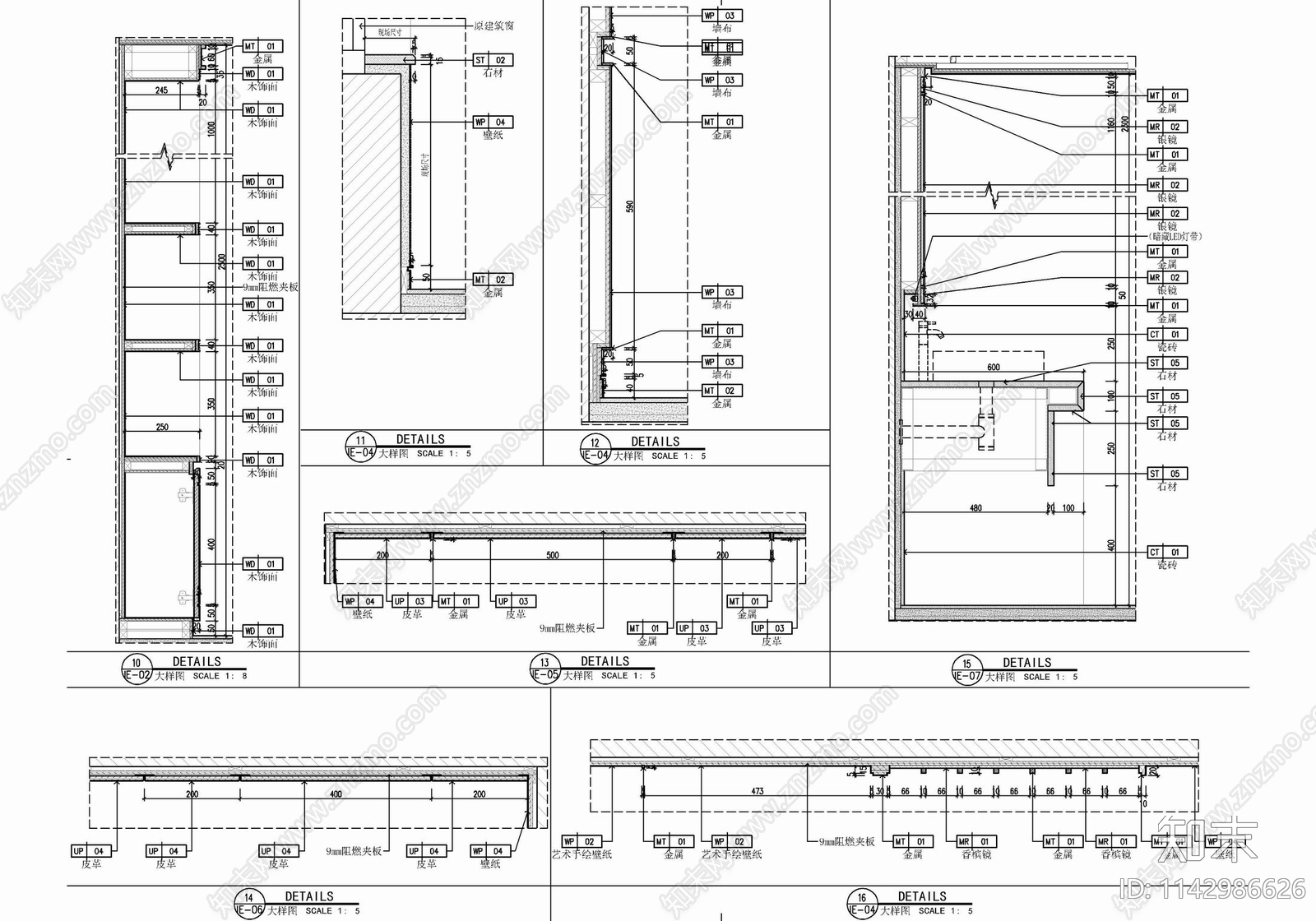 115㎡四居室家装室内施工图下载【ID:1142986626】