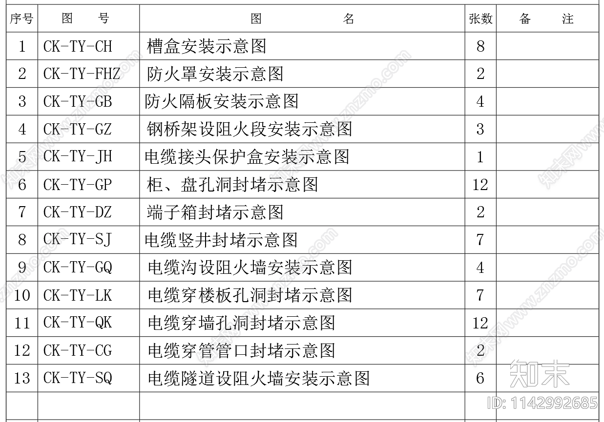 电缆防火隔板防火封堵节点cad施工图下载【ID:1142992685】