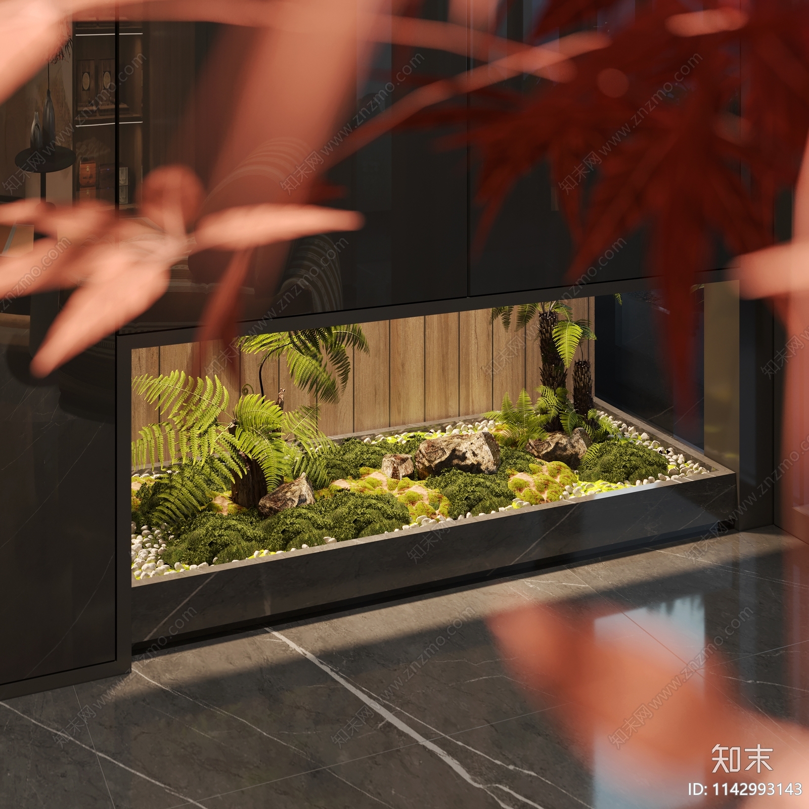 现代植物景观3D模型下载【ID:1142993143】