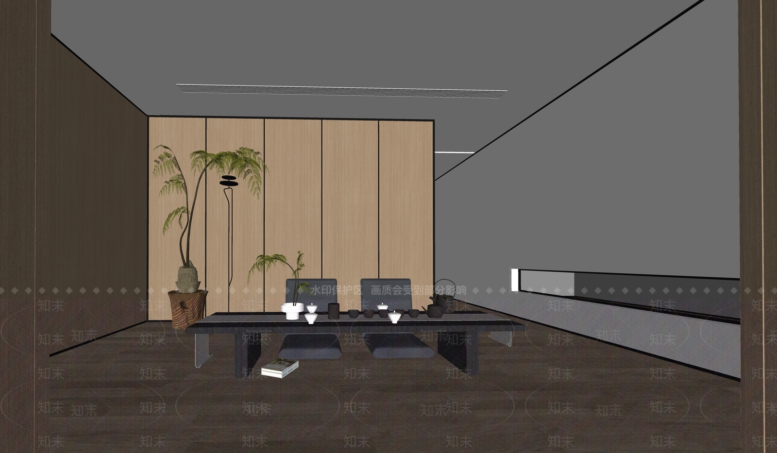 新中式茶馆SU模型下载【ID:1142995299】