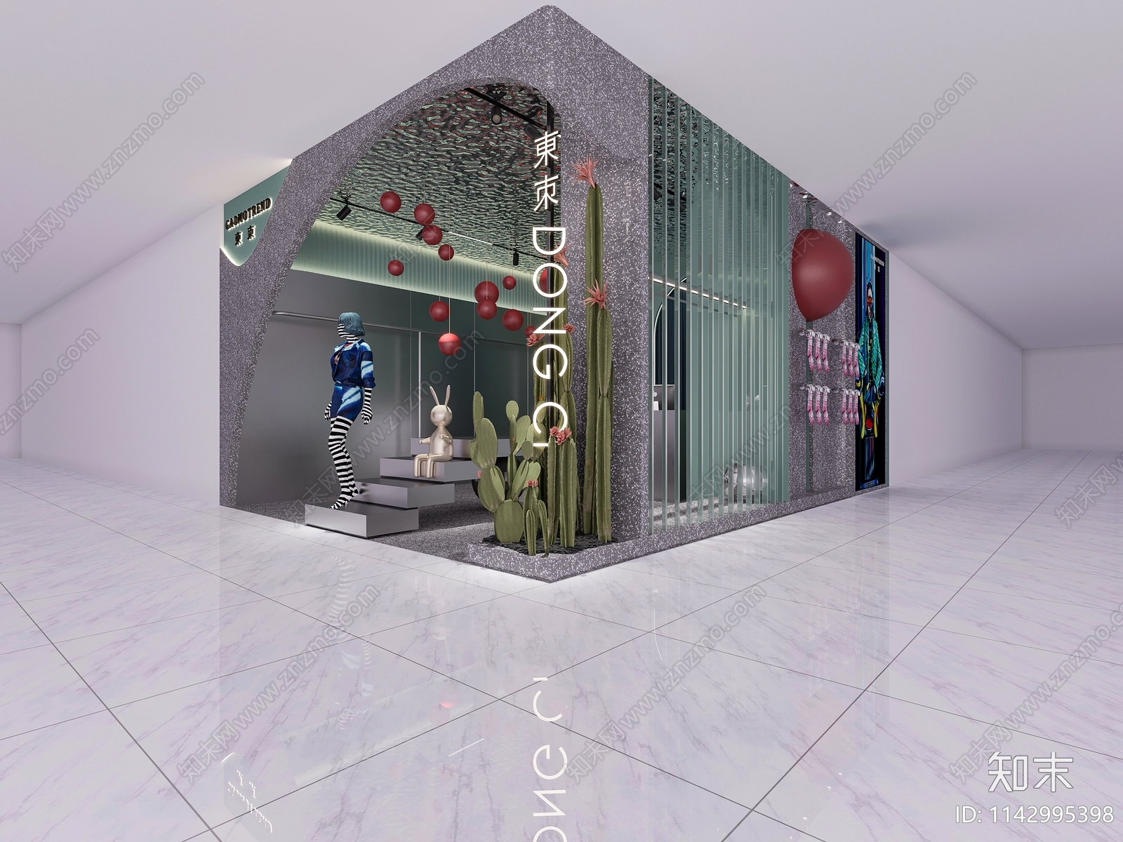 现代服装店3D模型下载【ID:1142995398】