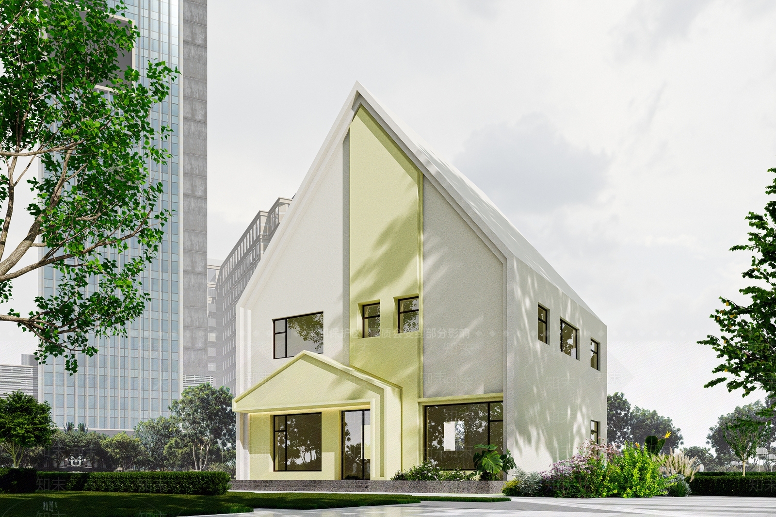现代商业建筑SU模型下载【ID:1142995688】