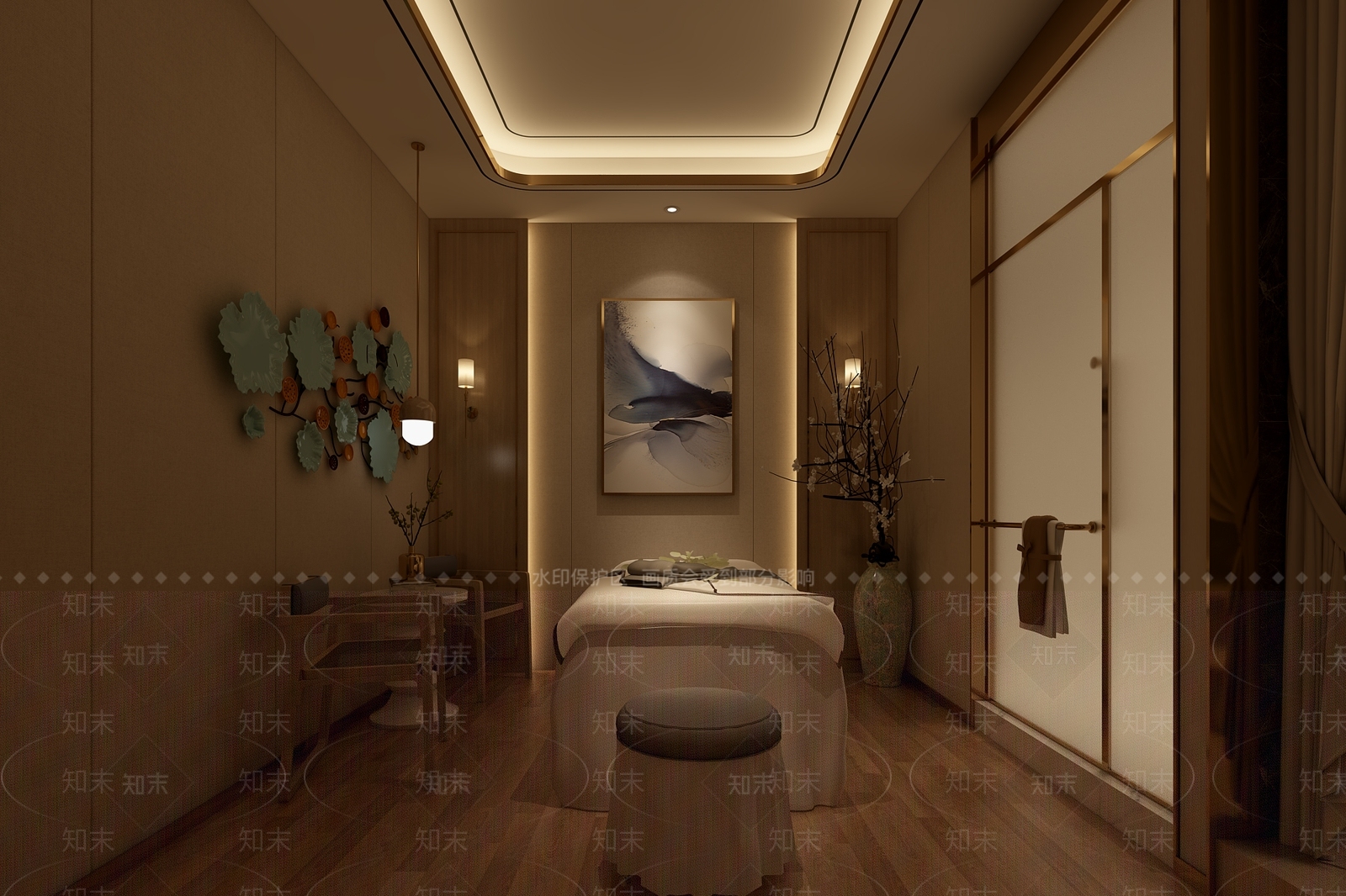 中式美容SPA3D模型下载【ID:1142996732】