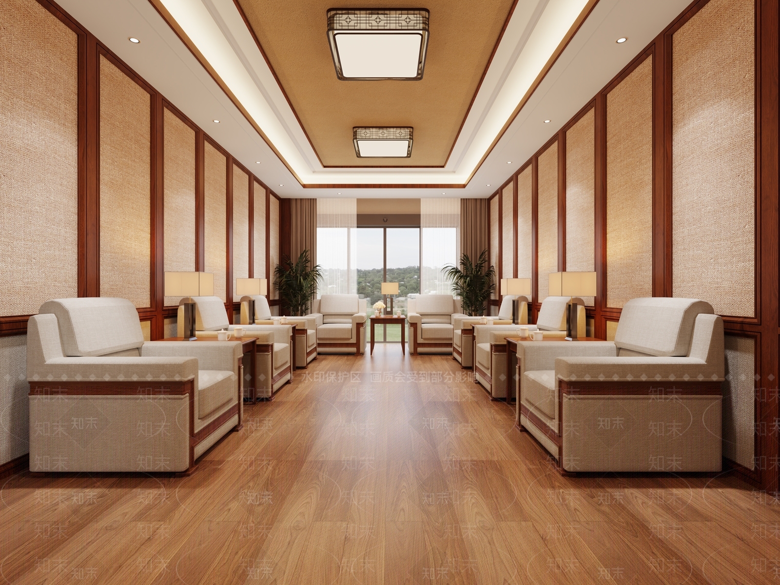现代休息接待室3D模型下载【ID:1143008828】