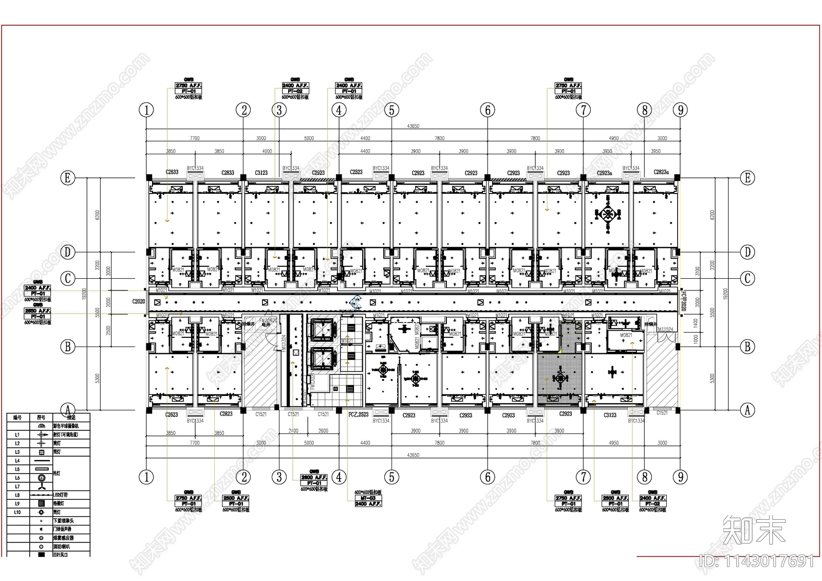 酒店客房室内装修cad施工图下载【ID:1143017691】