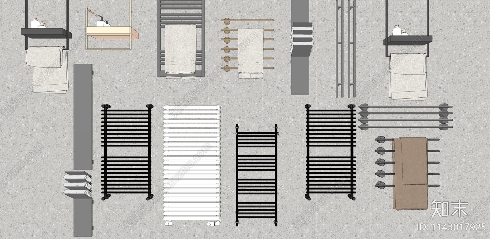 现代电热毛巾架SU模型下载【ID:1143017925】