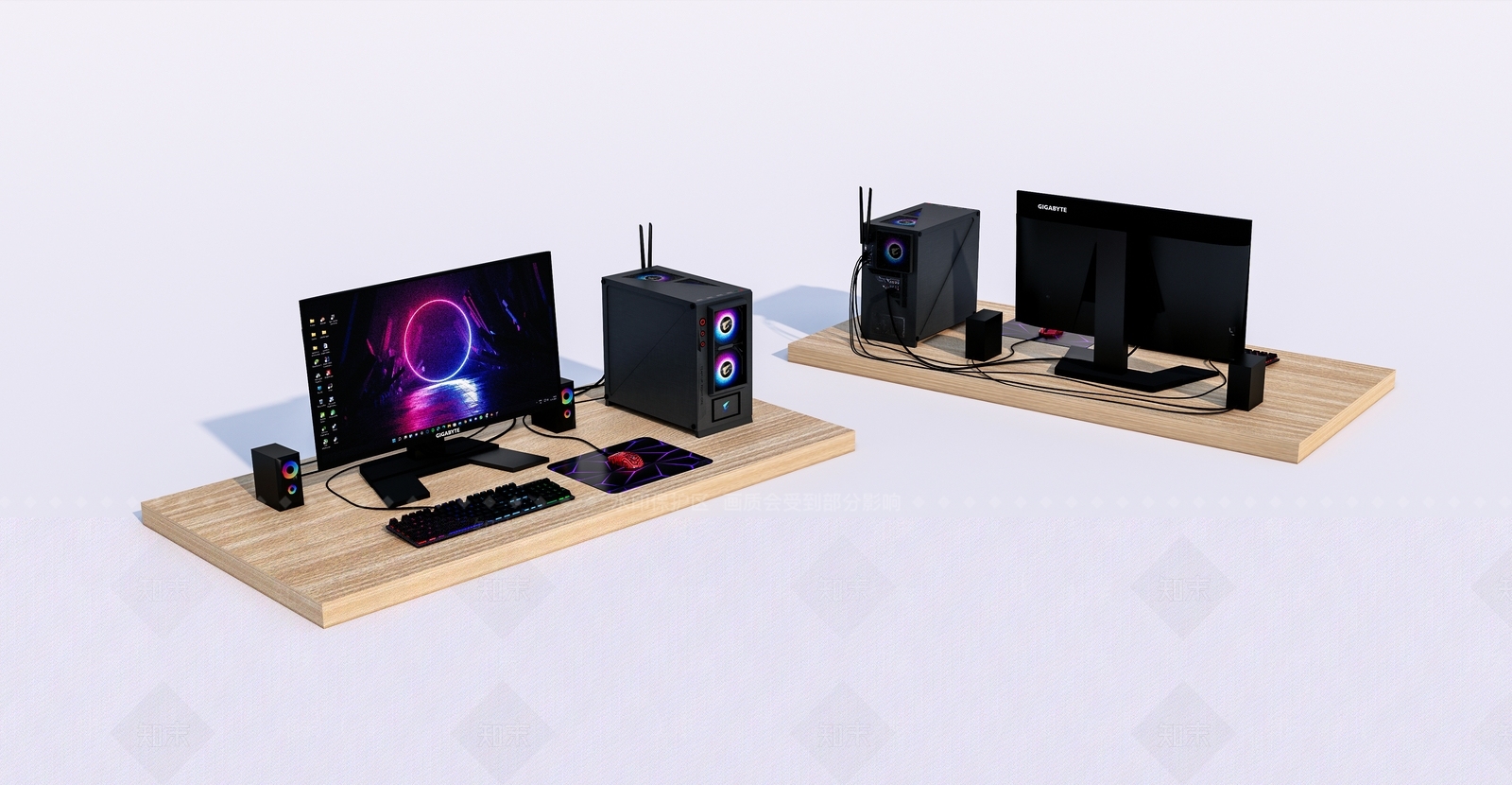 台式电脑组合SU模型下载【ID:1143022230】