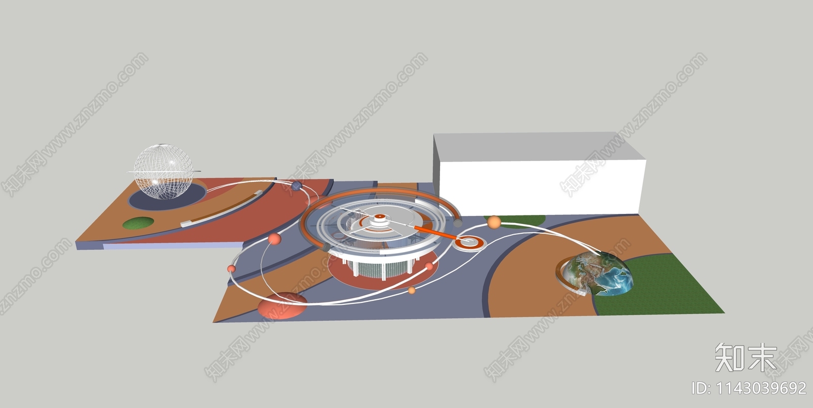 现代星球公园SU模型下载【ID:1143039692】