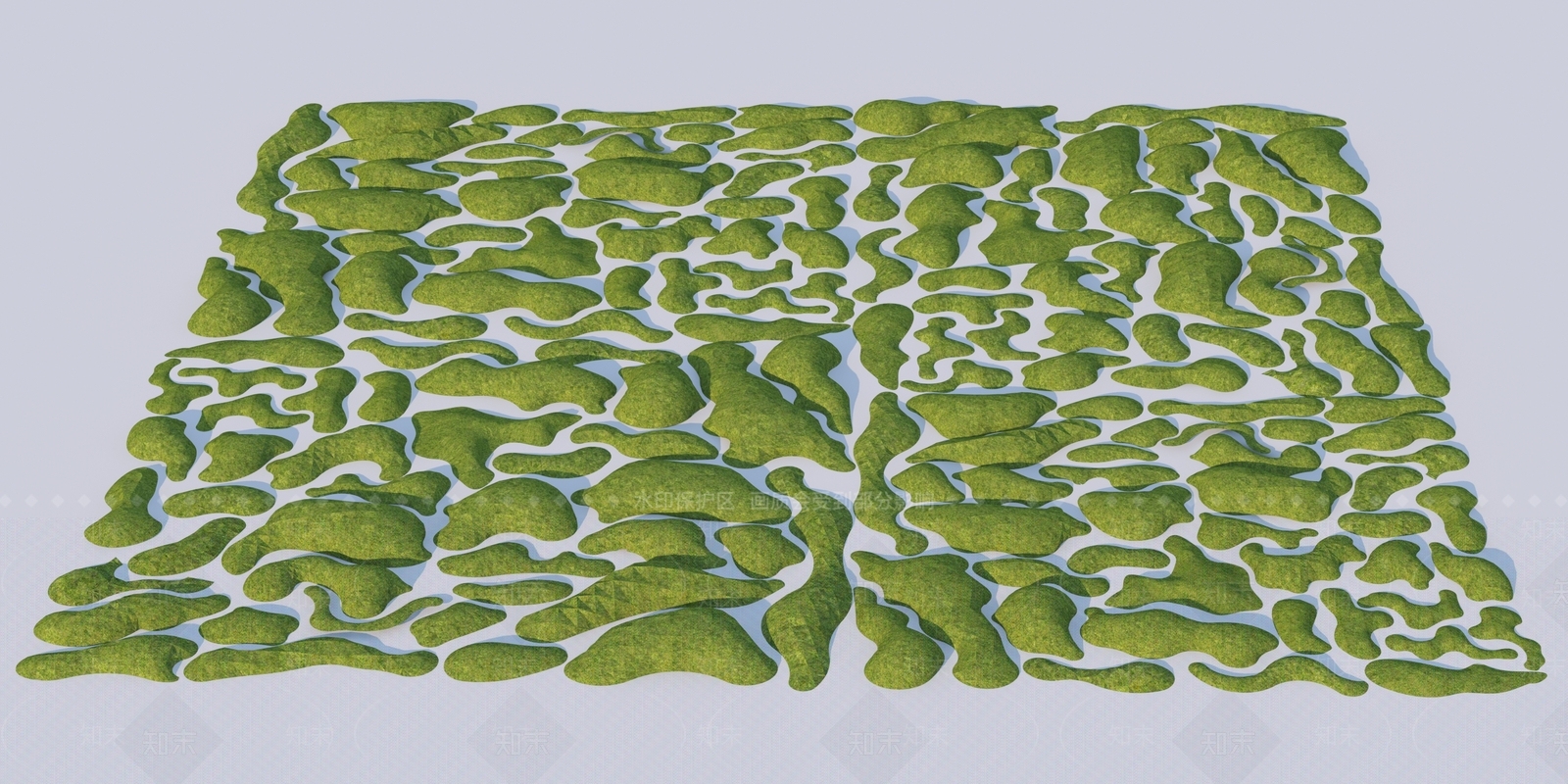 现代庭院草坡微地形合集3D模型3D模型下载【ID:1143040134】