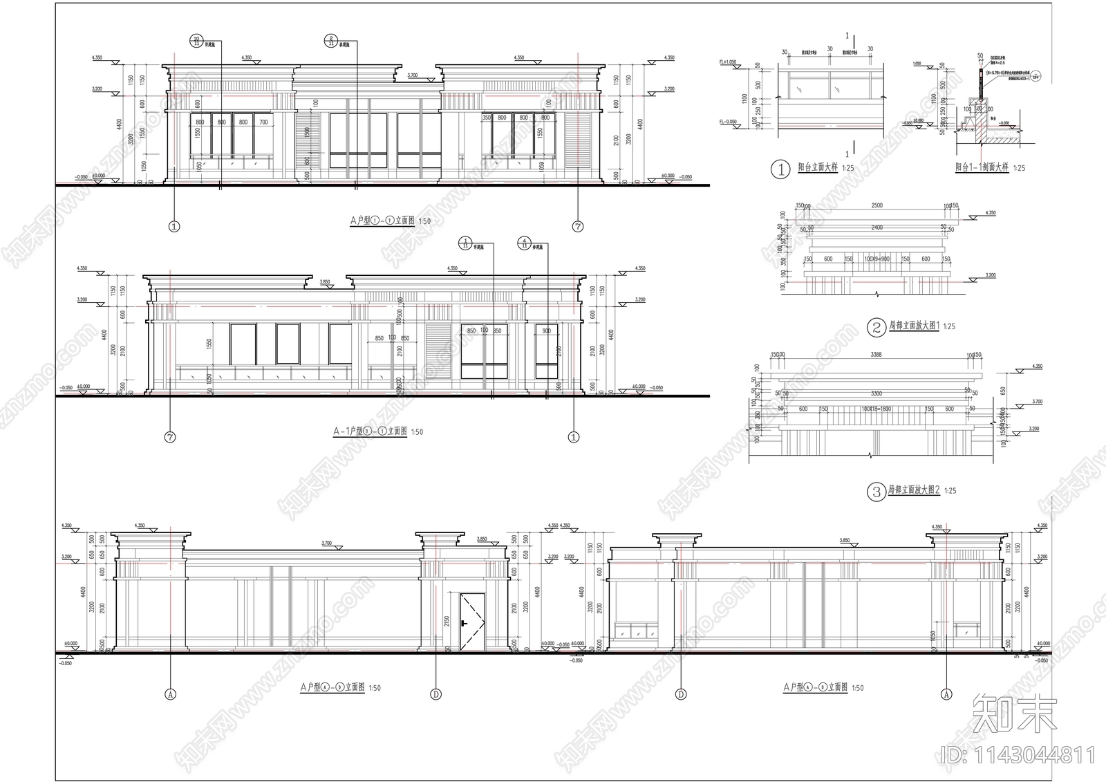 德阳售楼处建筑cad施工图下载【ID:1143044811】