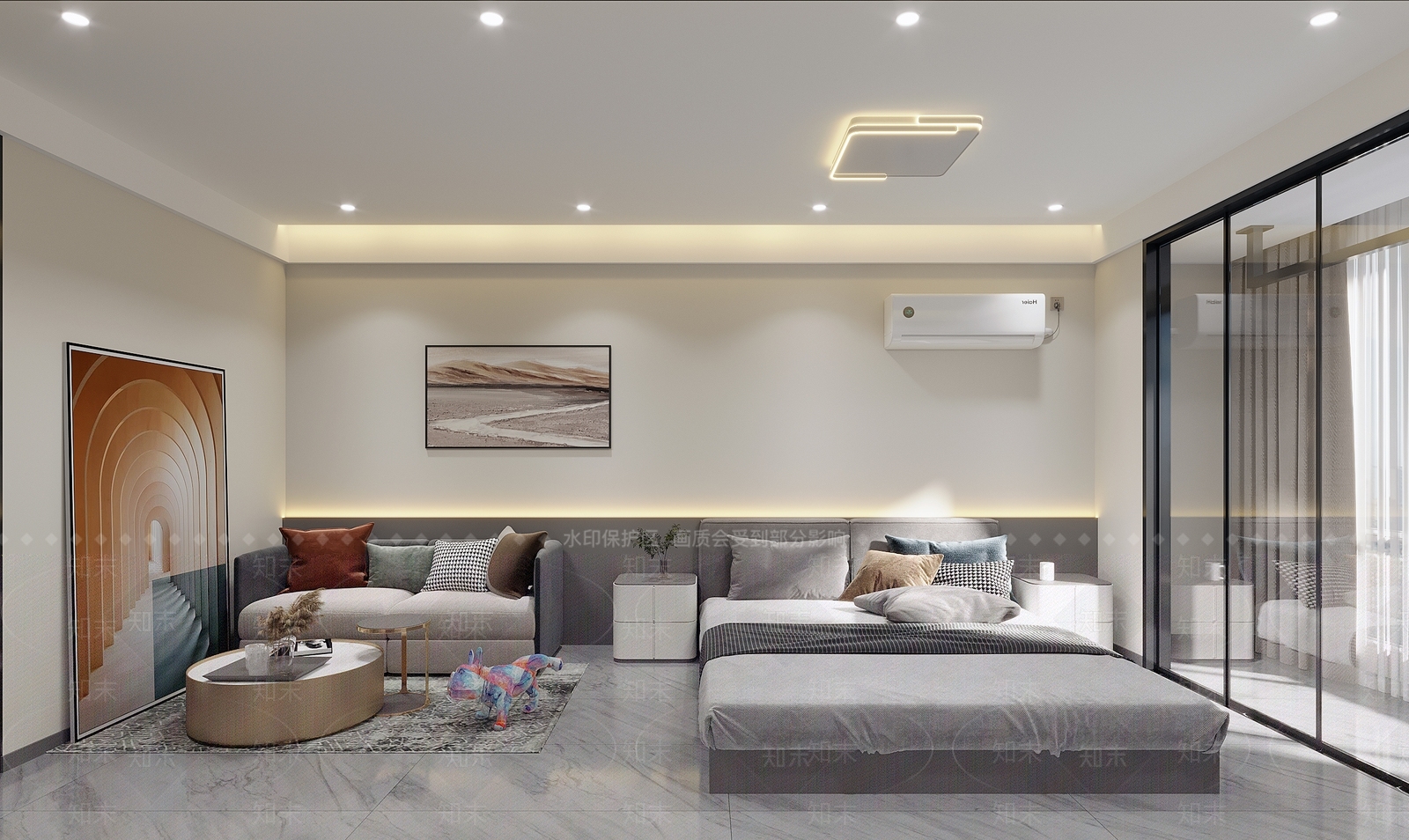 现代单身公寓3D模型下载【ID:1143045323】