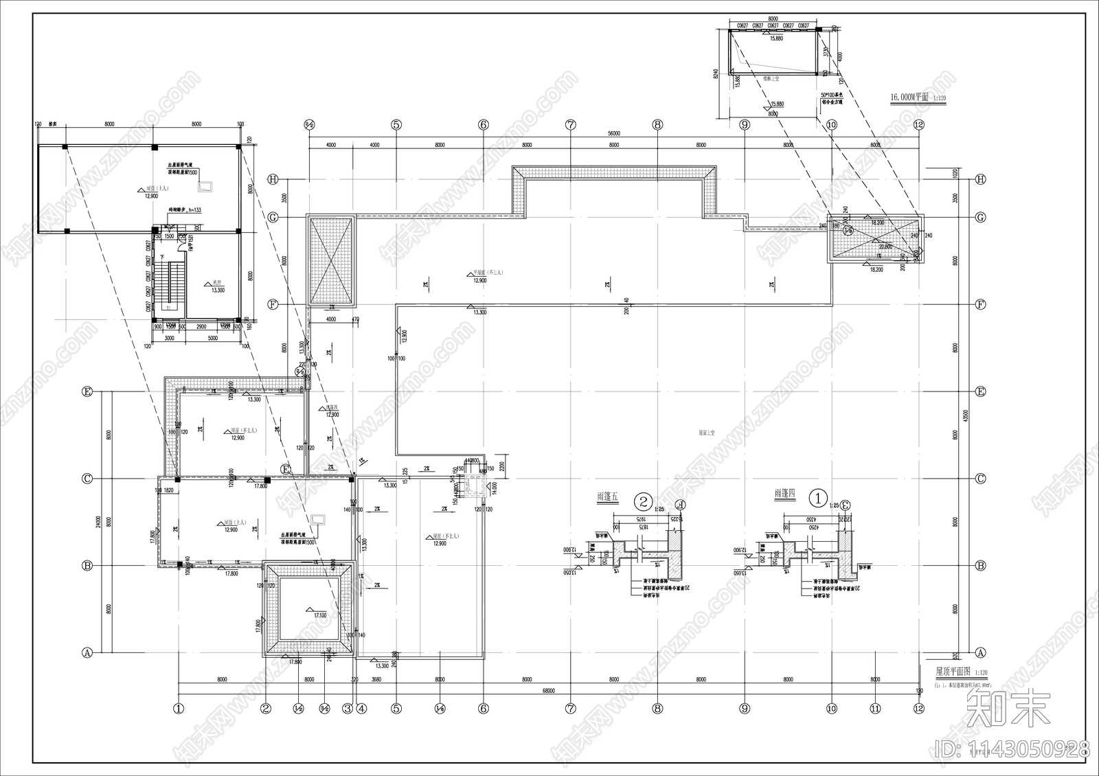 某高校食堂建筑cad施工图下载【ID:1143050928】