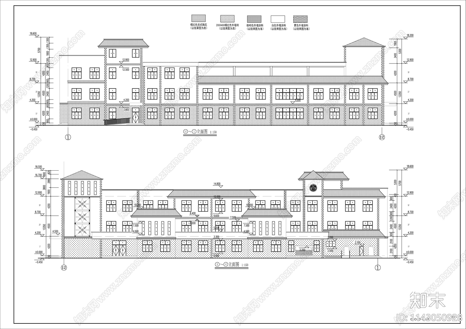 某高校食堂建筑cad施工图下载【ID:1143050928】