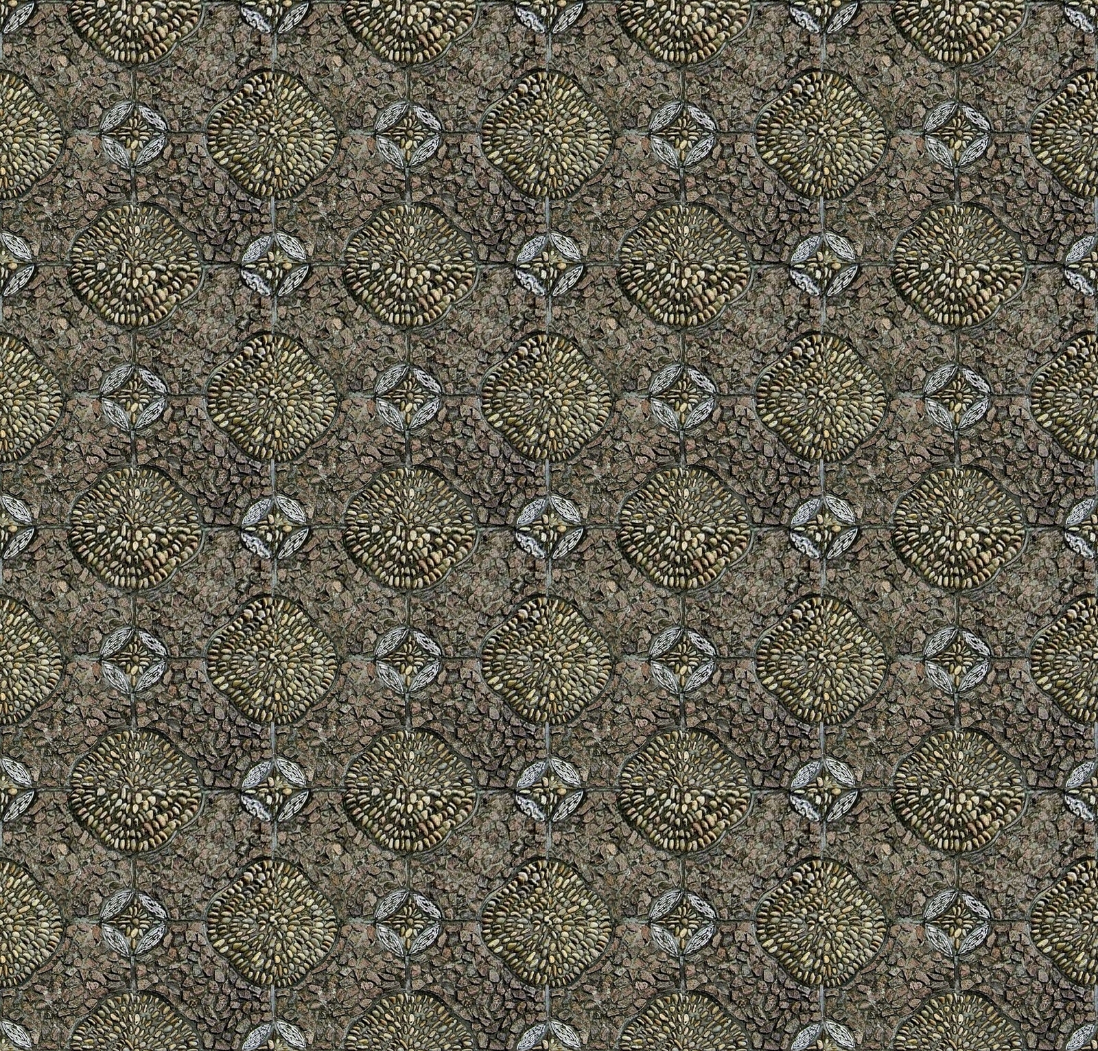 无缝中式鹅卵石地面拼花贴图下载【ID:1143052908】