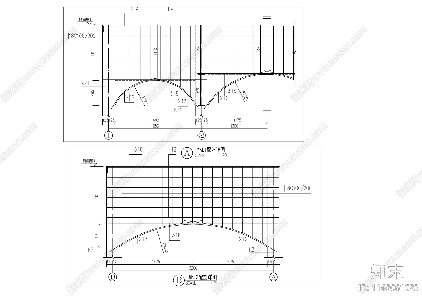 欧式景观亭cad施工图下载【ID:1143061623】