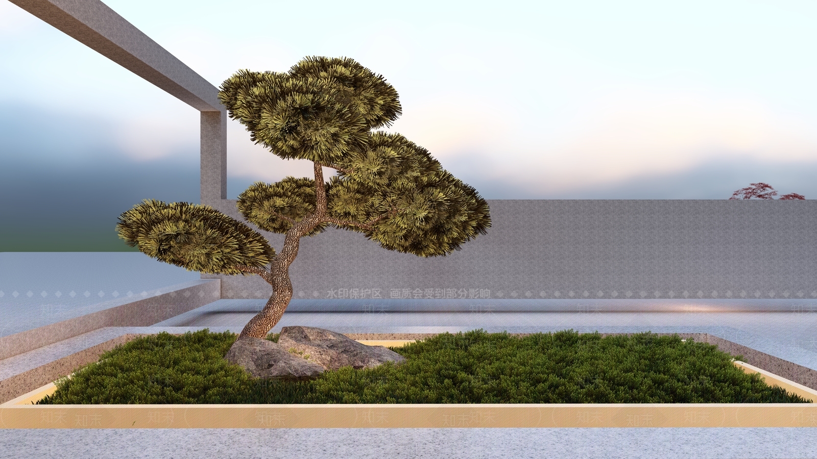 造型松树SU模型下载【ID:1143064576】