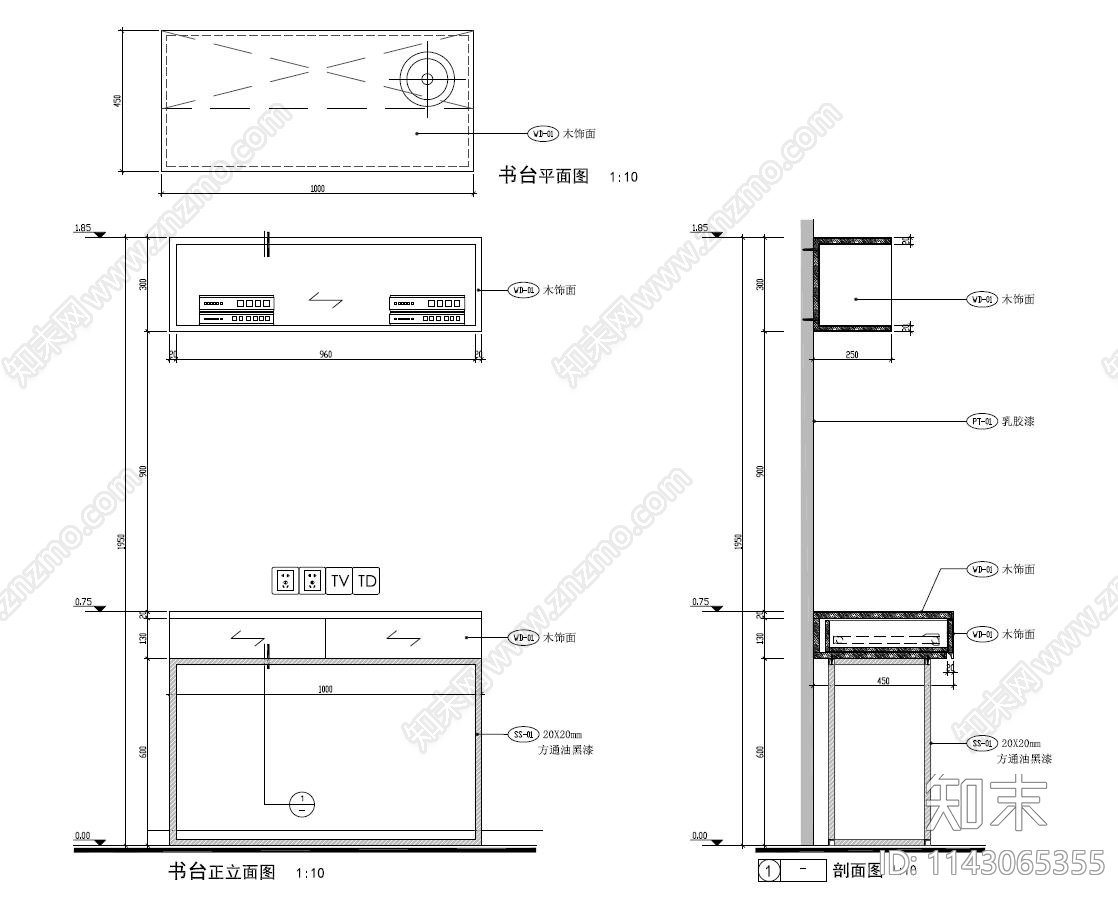 公寓室内装修cad施工图下载【ID:1143065355】