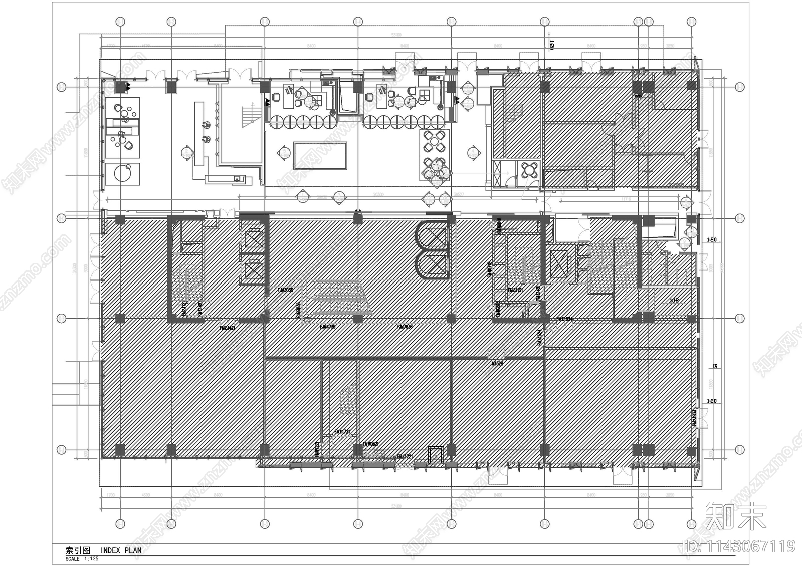 前海售楼中心全套cad施工图下载【ID:1143067119】
