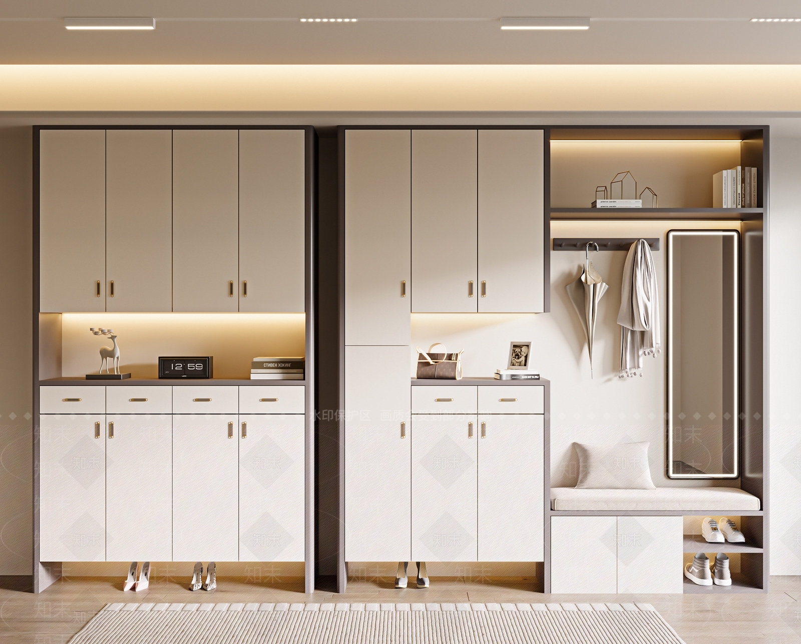 现代鞋柜3d模型3D模型下载【ID:1143067894】