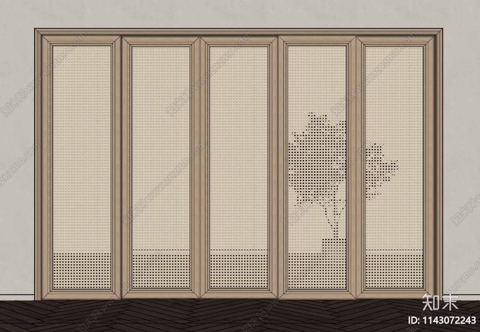 现代推拉门SU模型下载【ID:1143072243】