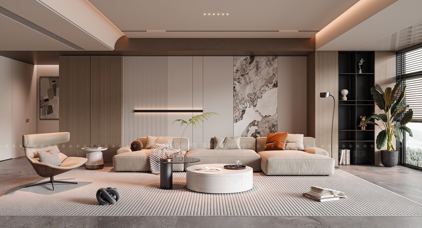 现代客厅3D模型下载【ID:1143074671】_知末3d模型网