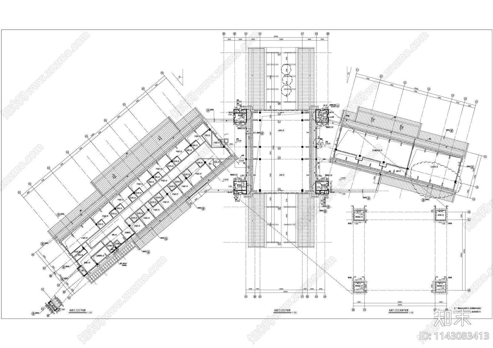 深圳中信高尔夫会所建筑平面图施工图下载【ID:1143083413】