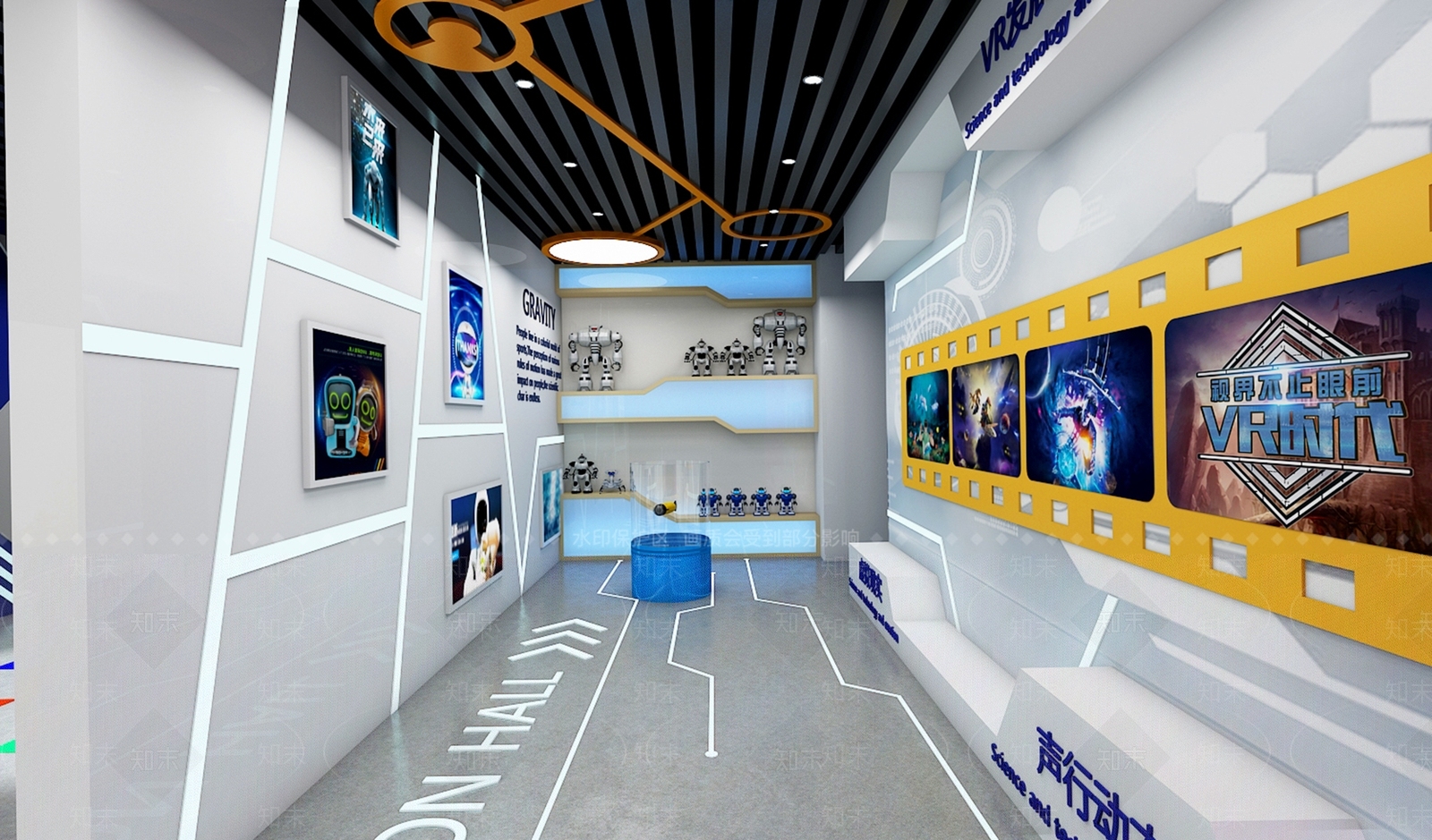 科技展厅vr展馆科技馆学校创客教室3D模型下载【ID:1143083717】