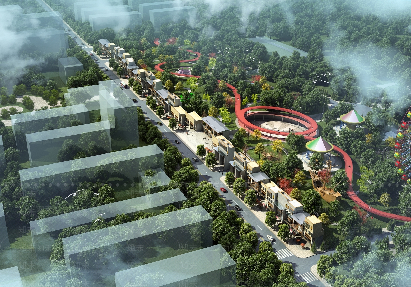 景观景区商业街3D模型下载【ID:1143097421】